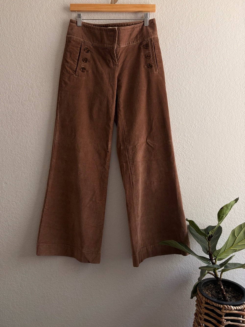 London Jeans Women Pants 2 Marisa Fit Bootcut brown Low Rise Tan Retro